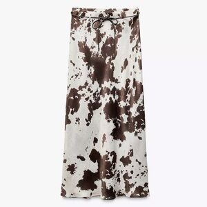 Sold Out Zara Brown and Black Maxi Slip Skirt